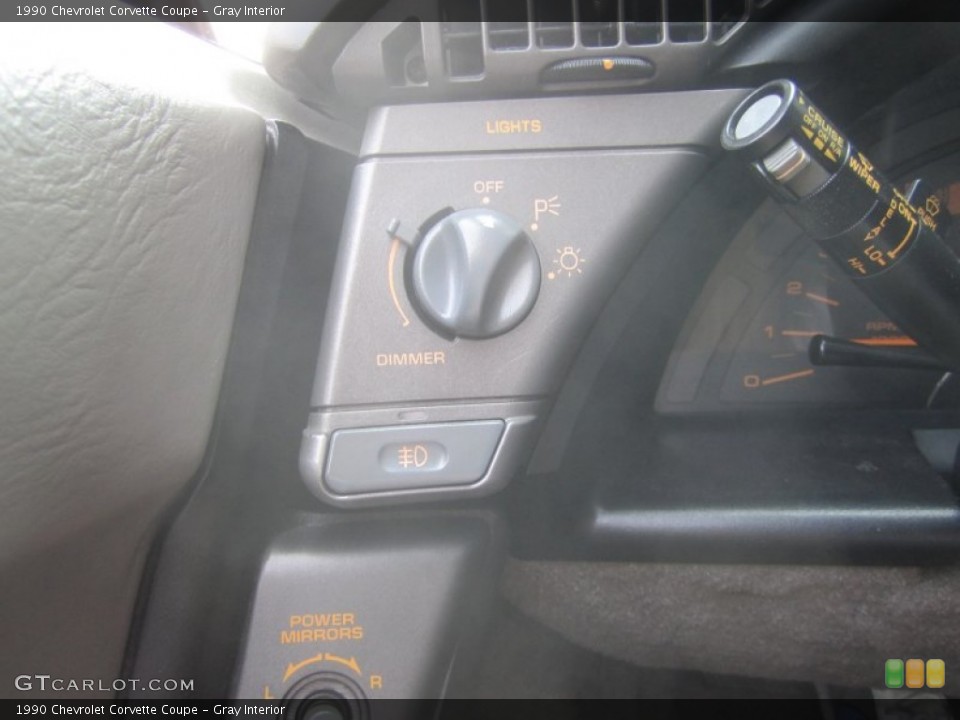 Gray Interior Controls for the 1990 Chevrolet Corvette Coupe #51737089