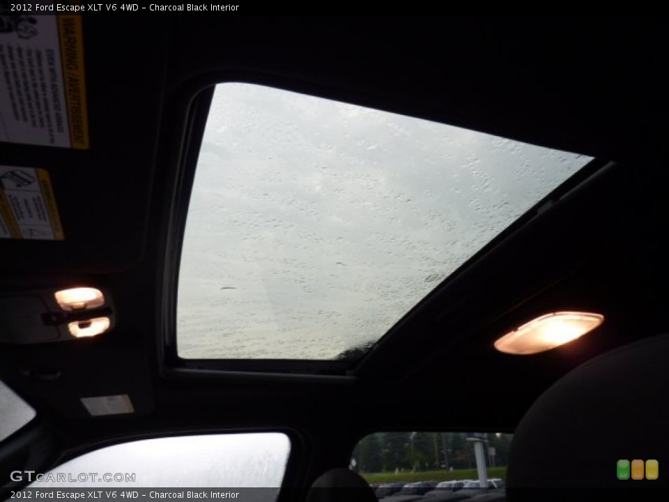 Charcoal Black Interior Sunroof for the 2012 Ford Escape XLT V6 4WD #51738370