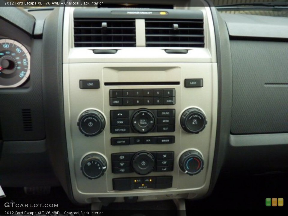 Charcoal Black Interior Controls for the 2012 Ford Escape XLT V6 4WD #51738409