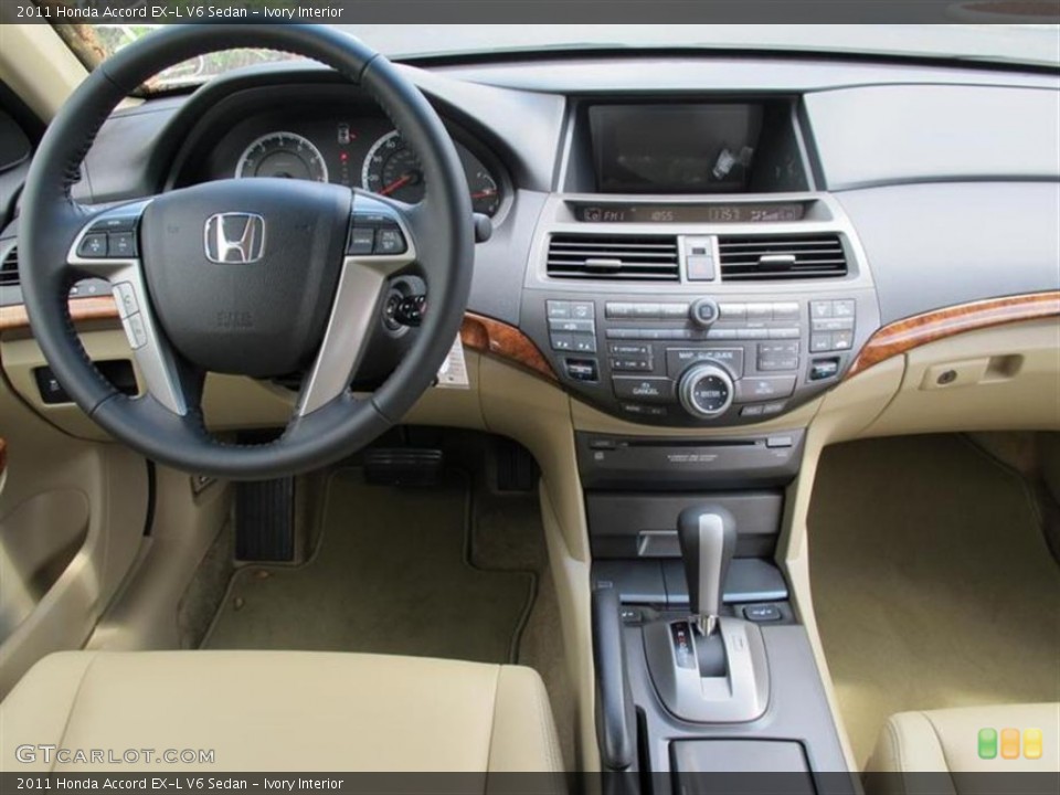 Ivory Interior Dashboard for the 2011 Honda Accord EX-L V6 Sedan #51739213
