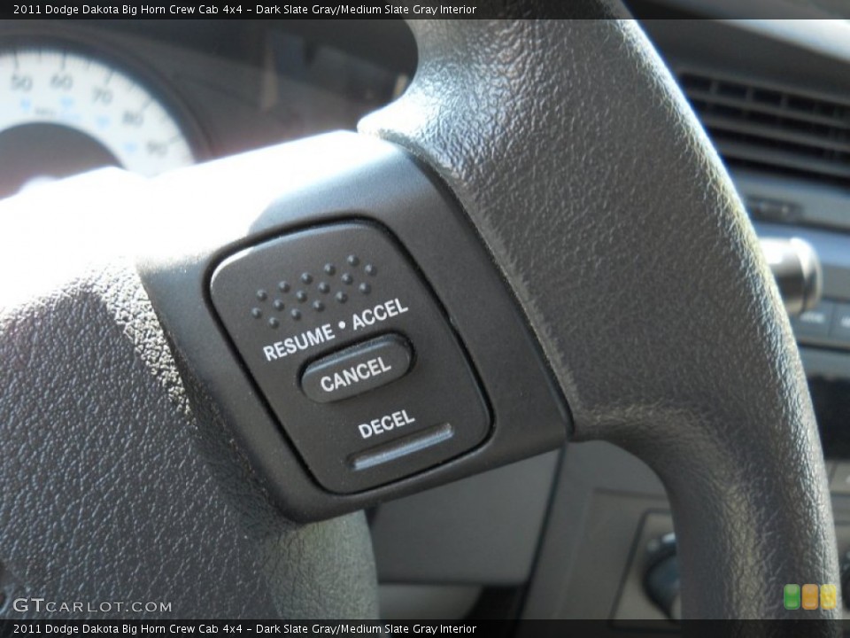 Dark Slate Gray/Medium Slate Gray Interior Controls for the 2011 Dodge Dakota Big Horn Crew Cab 4x4 #51739687