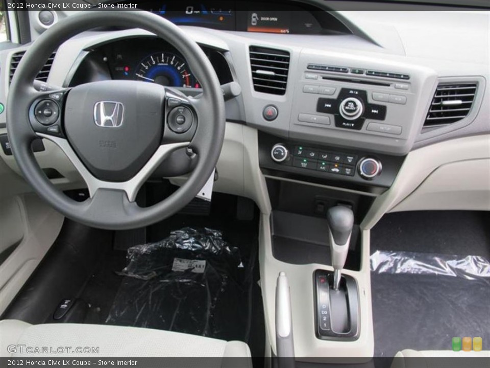 Stone Interior Dashboard for the 2012 Honda Civic LX Coupe #51740146