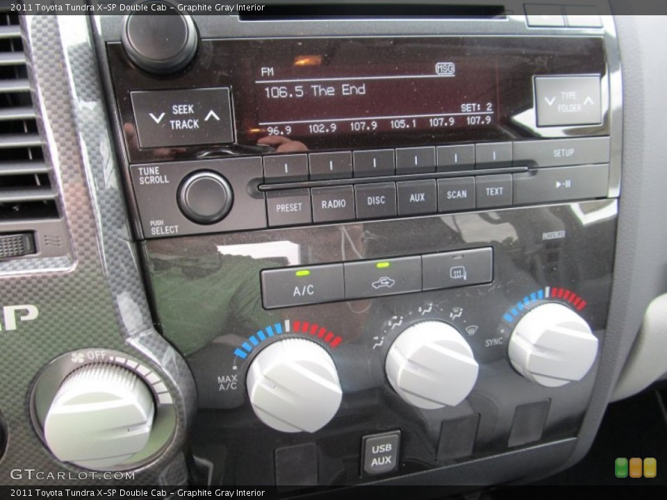 Graphite Gray Interior Controls for the 2011 Toyota Tundra X-SP Double Cab #51743305