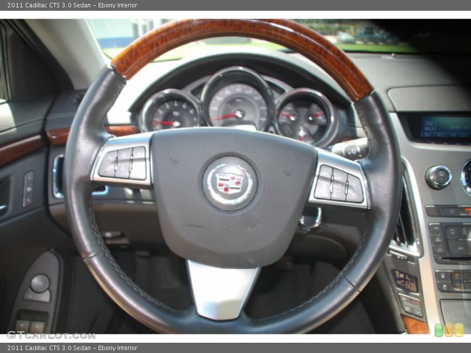 Ebony Interior Steering Wheel for the 2011 Cadillac CTS 3.0 Sedan #51745849