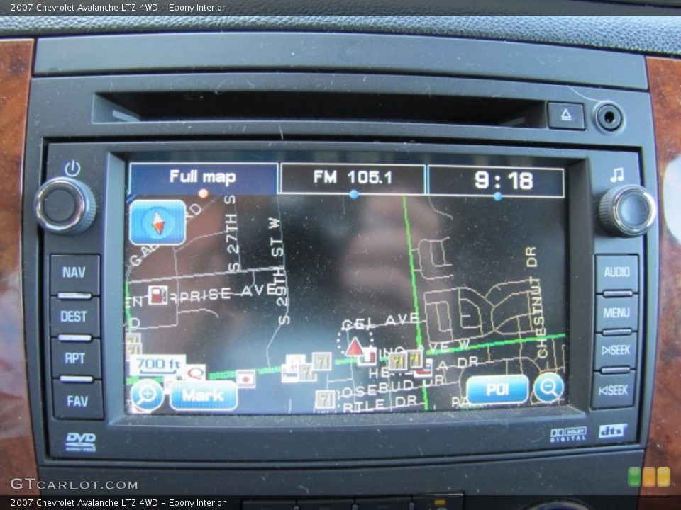 Ebony Interior Navigation for the 2007 Chevrolet Avalanche LTZ 4WD #51747922
