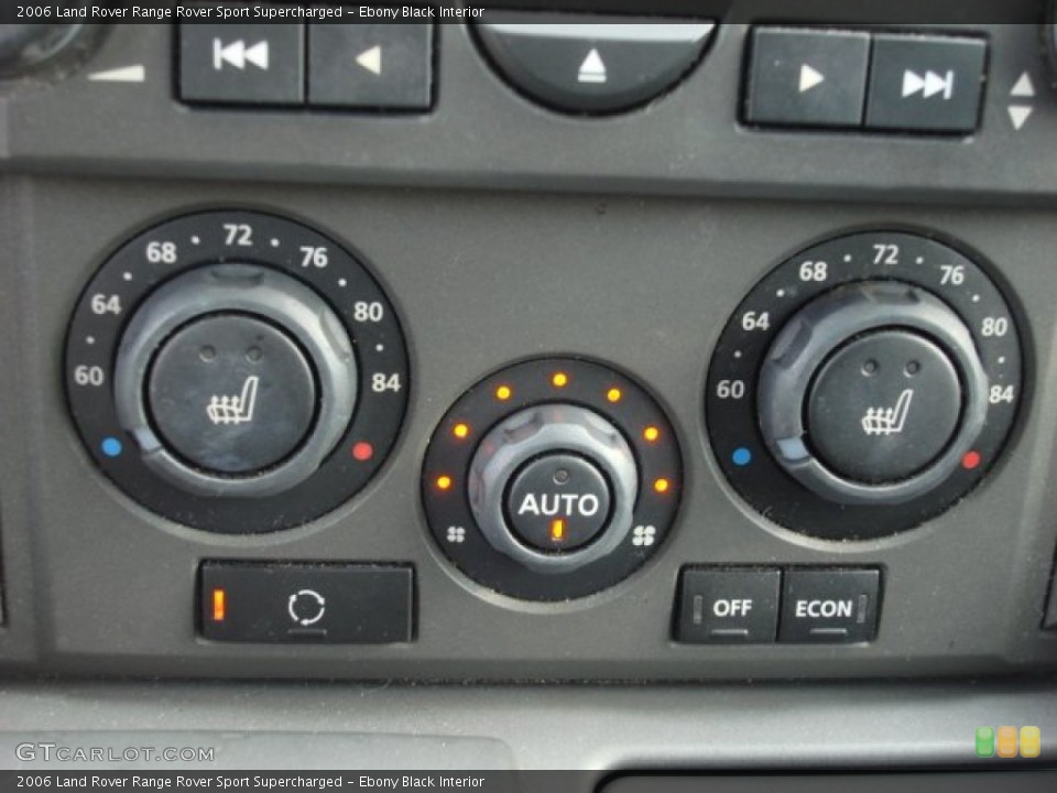 Ebony Black Interior Controls for the 2006 Land Rover Range Rover Sport Supercharged #51748873