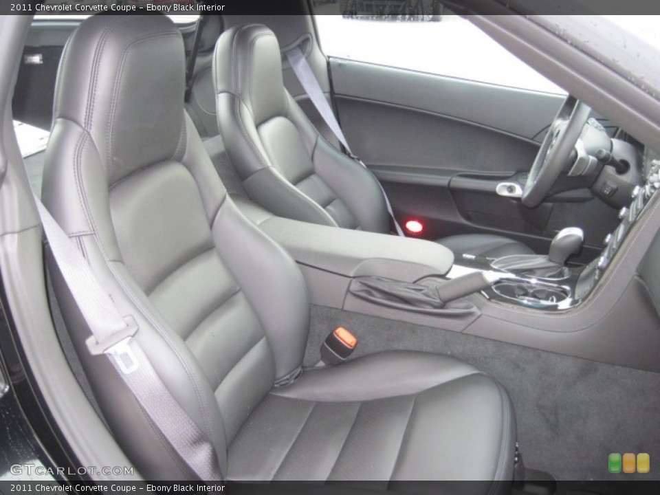 Ebony Black Interior Photo for the 2011 Chevrolet Corvette Coupe #51752245