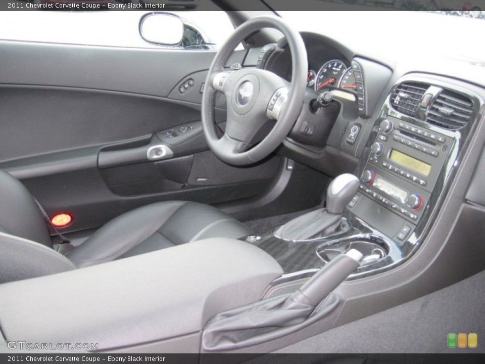 Ebony Black Interior Photo for the 2011 Chevrolet Corvette Coupe #51752257