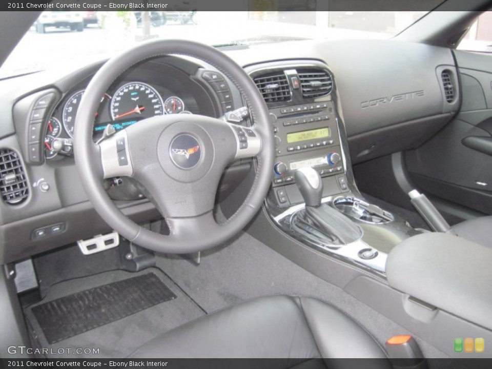 Ebony Black Interior Prime Interior for the 2011 Chevrolet Corvette Coupe #51752320