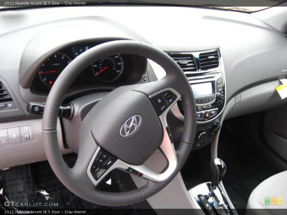 Gray Interior Dashboard for the 2012 Hyundai Accent SE 5 Door #51752617