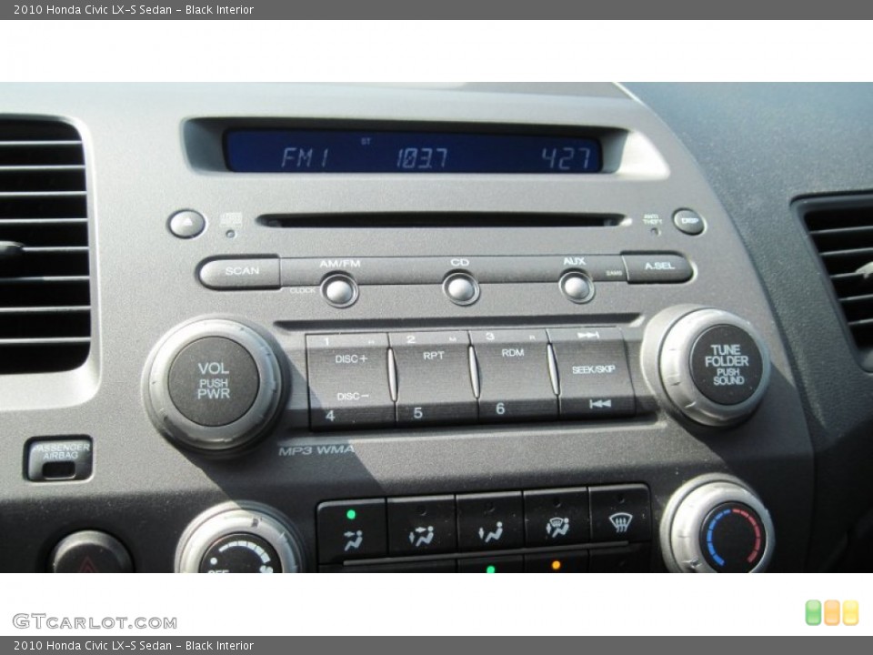 Black Interior Controls for the 2010 Honda Civic LX-S Sedan #51752647