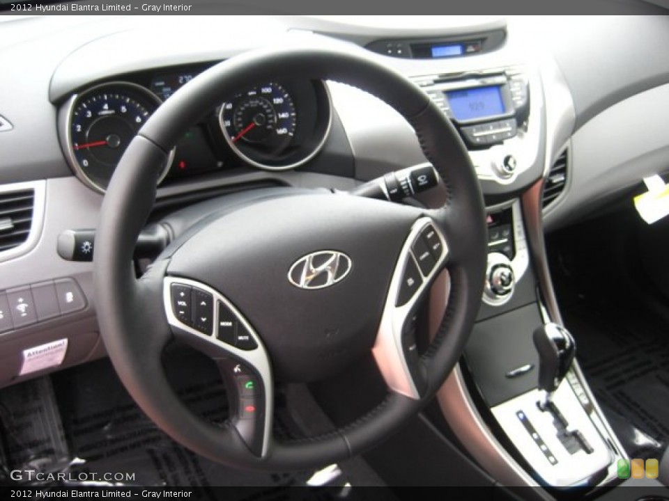 Gray Interior Steering Wheel for the 2012 Hyundai Elantra Limited #51752701