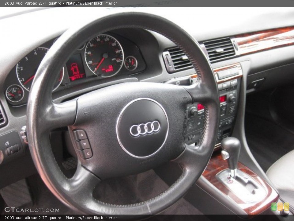 Platinum/Saber Black Interior Steering Wheel for the 2003 Audi Allroad 2.7T quattro #51753964