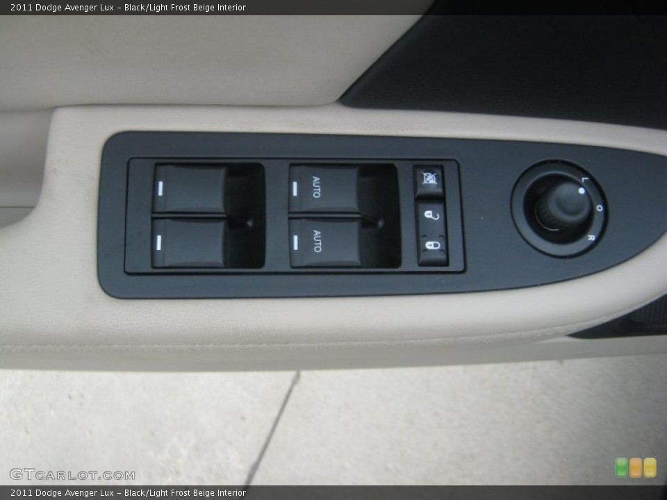 Black/Light Frost Beige Interior Controls for the 2011 Dodge Avenger Lux #51756067