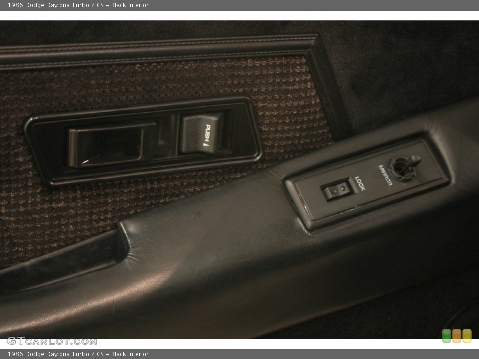 Black Interior Controls for the 1986 Dodge Daytona Turbo Z CS #51759823