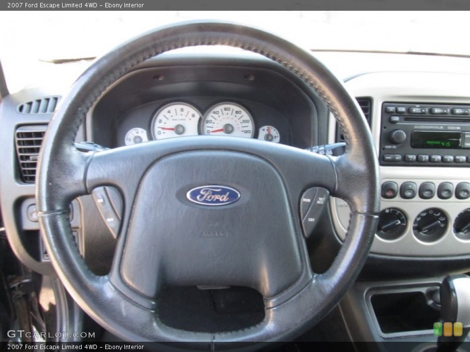 Ebony Interior Steering Wheel for the 2007 Ford Escape Limited 4WD #51760438