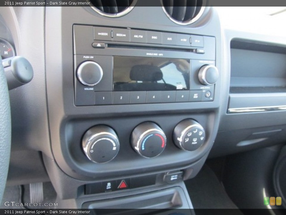 Dark Slate Gray Interior Controls for the 2011 Jeep Patriot Sport #51762772