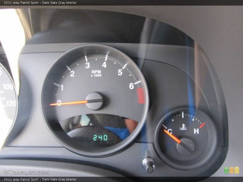 Dark Slate Gray Interior Gauges for the 2011 Jeep Patriot Sport #51762868