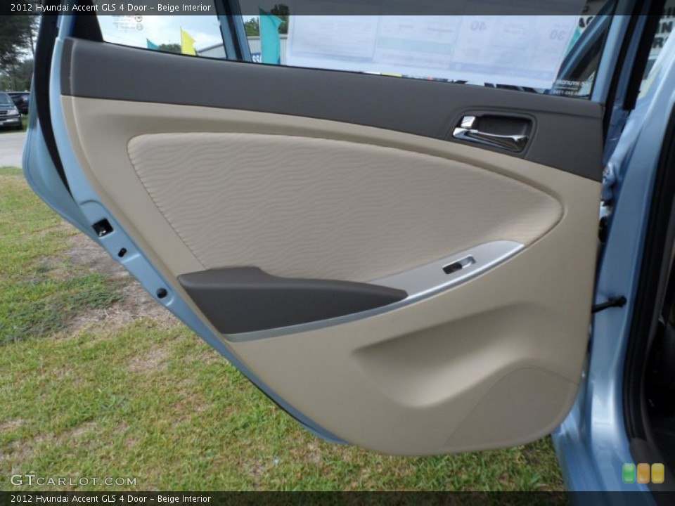 Beige Interior Door Panel for the 2012 Hyundai Accent GLS 4 Door #51762907