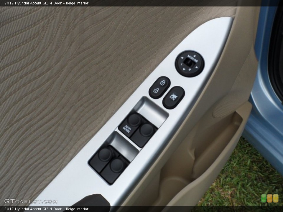 Beige Interior Controls for the 2012 Hyundai Accent GLS 4 Door #51762964