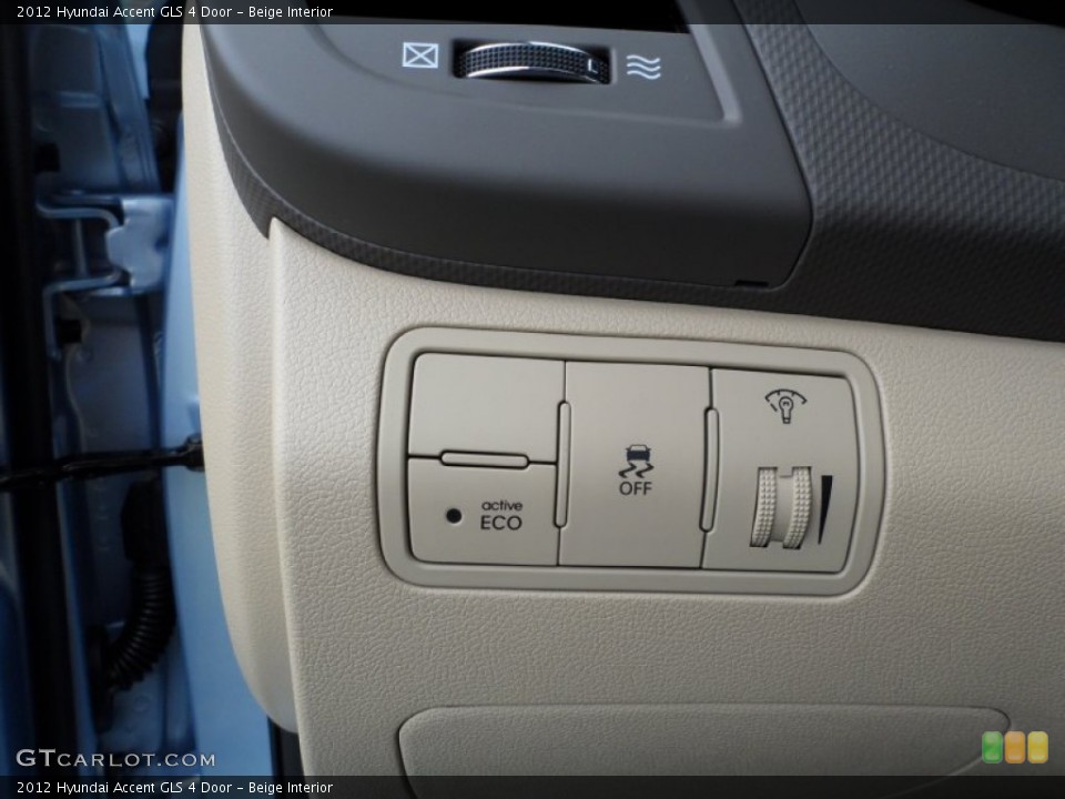 Beige Interior Controls for the 2012 Hyundai Accent GLS 4 Door #51763138