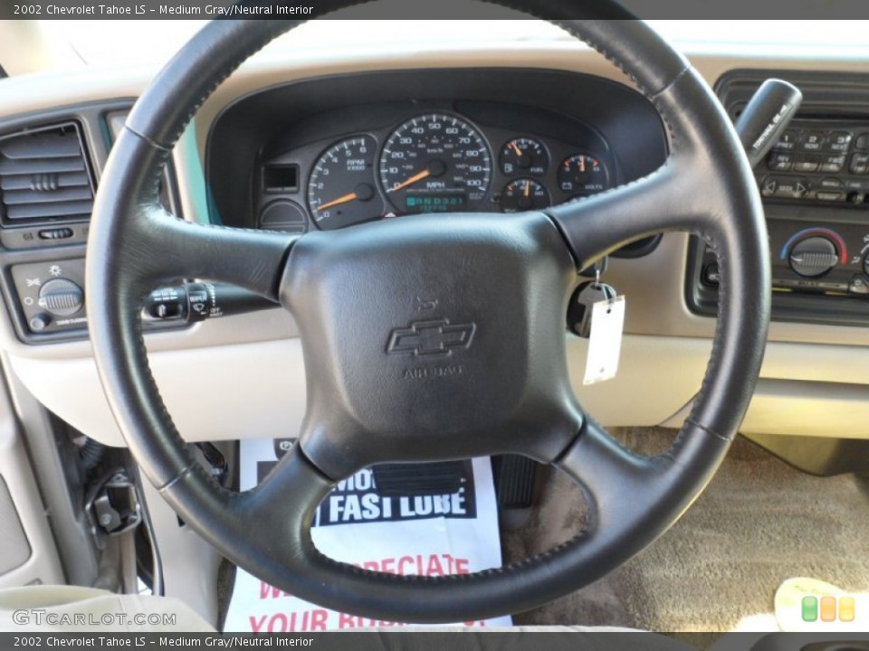 Medium Gray/Neutral Interior Steering Wheel for the 2002 Chevrolet Tahoe LS #51763825