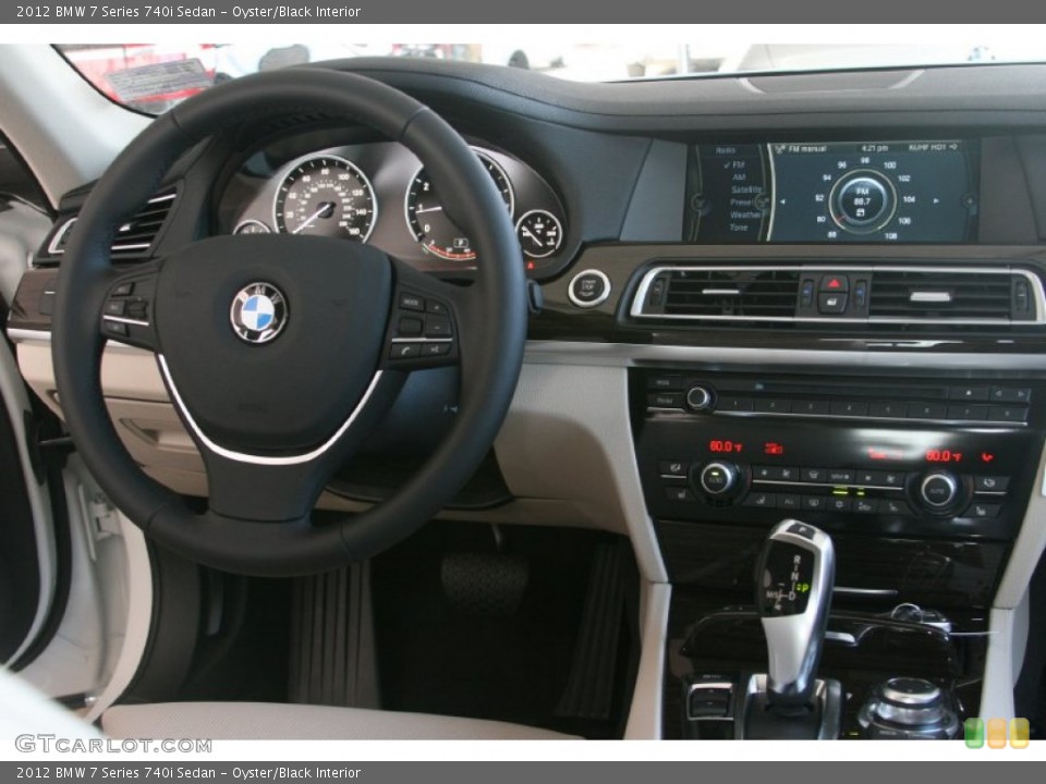 Oyster/Black Interior Dashboard for the 2012 BMW 7 Series 740i Sedan #51767746
