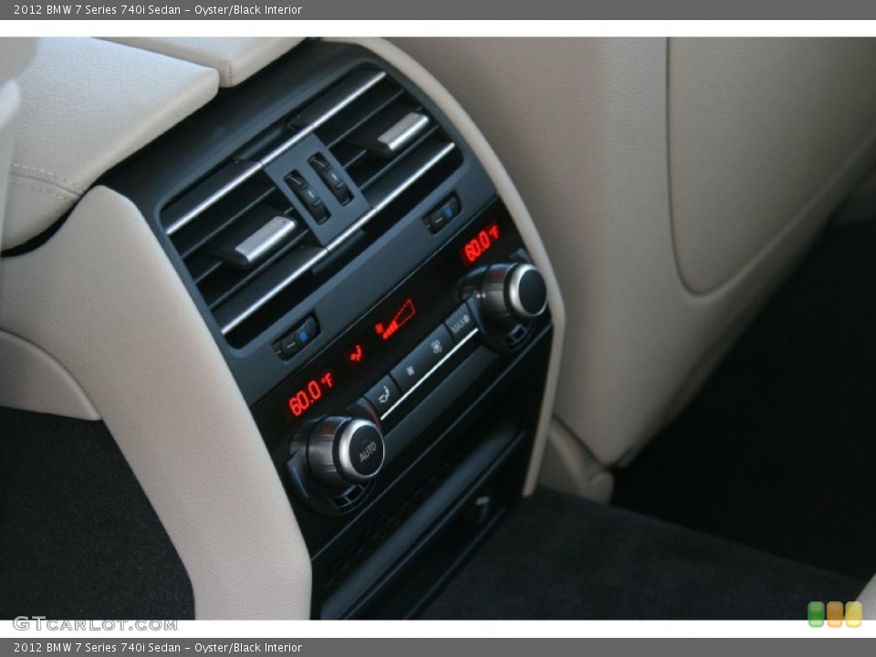 Oyster/Black Interior Controls for the 2012 BMW 7 Series 740i Sedan #51767881