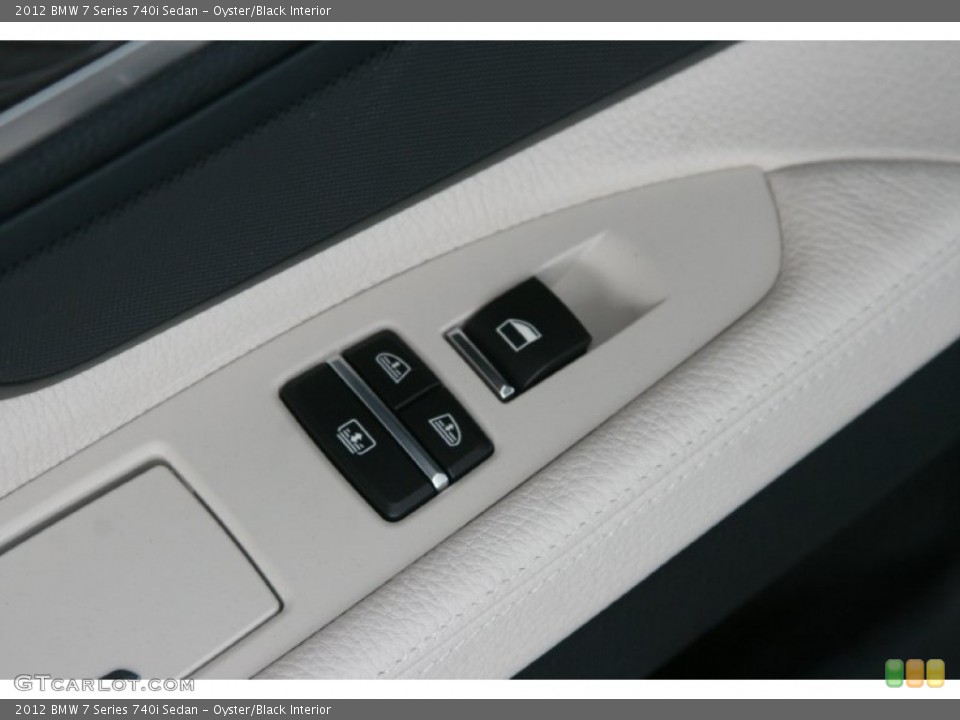 Oyster/Black Interior Controls for the 2012 BMW 7 Series 740i Sedan #51767914