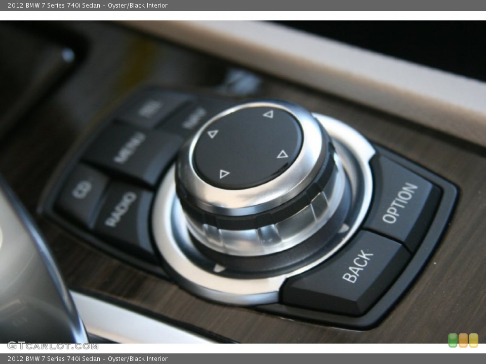 Oyster/Black Interior Controls for the 2012 BMW 7 Series 740i Sedan #51768006