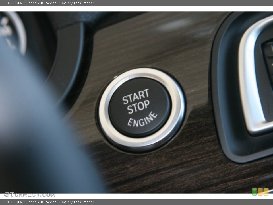 Oyster/Black Interior Controls for the 2012 BMW 7 Series 740i Sedan #51768072