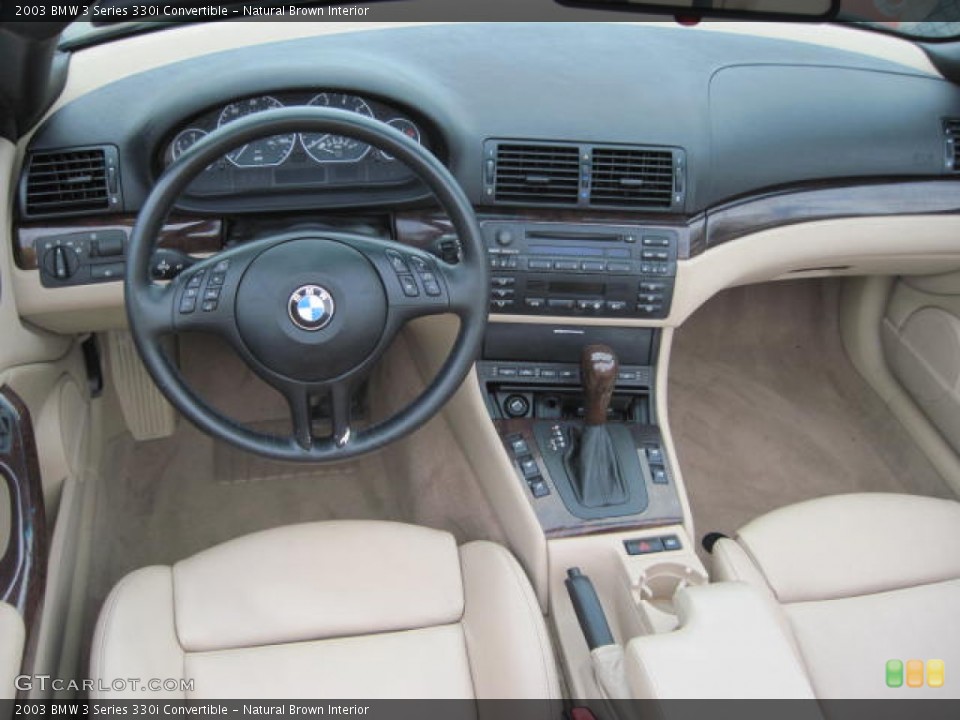 Natural Brown Interior Dashboard for the 2003 BMW 3 Series 330i Convertible #51769040