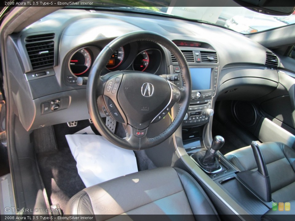 Ebony/Silver Interior Prime Interior for the 2008 Acura TL 3.5 Type-S #51777680