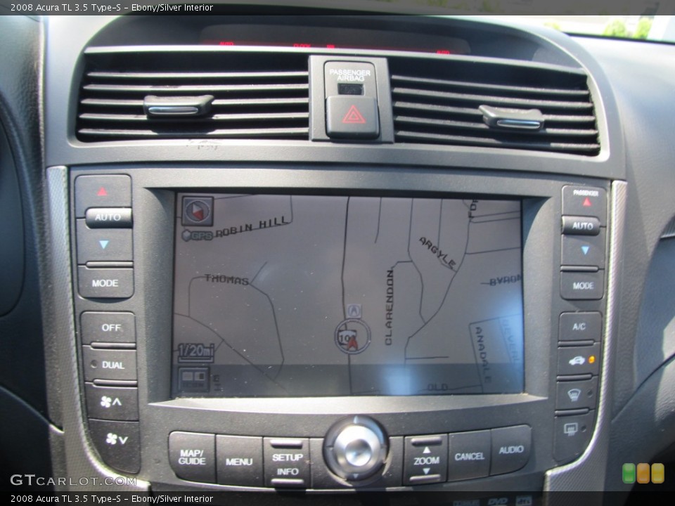 Ebony/Silver Interior Navigation for the 2008 Acura TL 3.5 Type-S #51777779