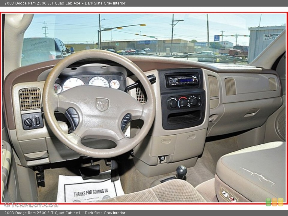 Dark Slate Gray Interior Dashboard for the 2003 Dodge Ram 2500 SLT Quad Cab 4x4 #51777908