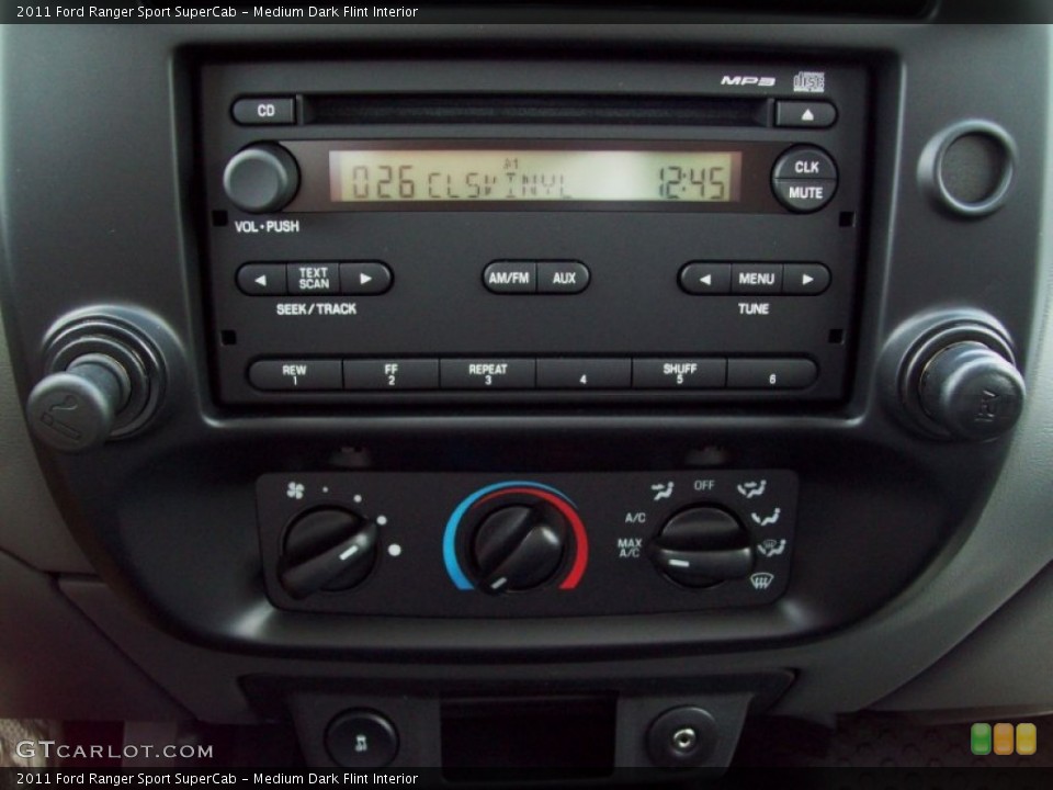 Medium Dark Flint Interior Controls for the 2011 Ford Ranger Sport SuperCab #51780875