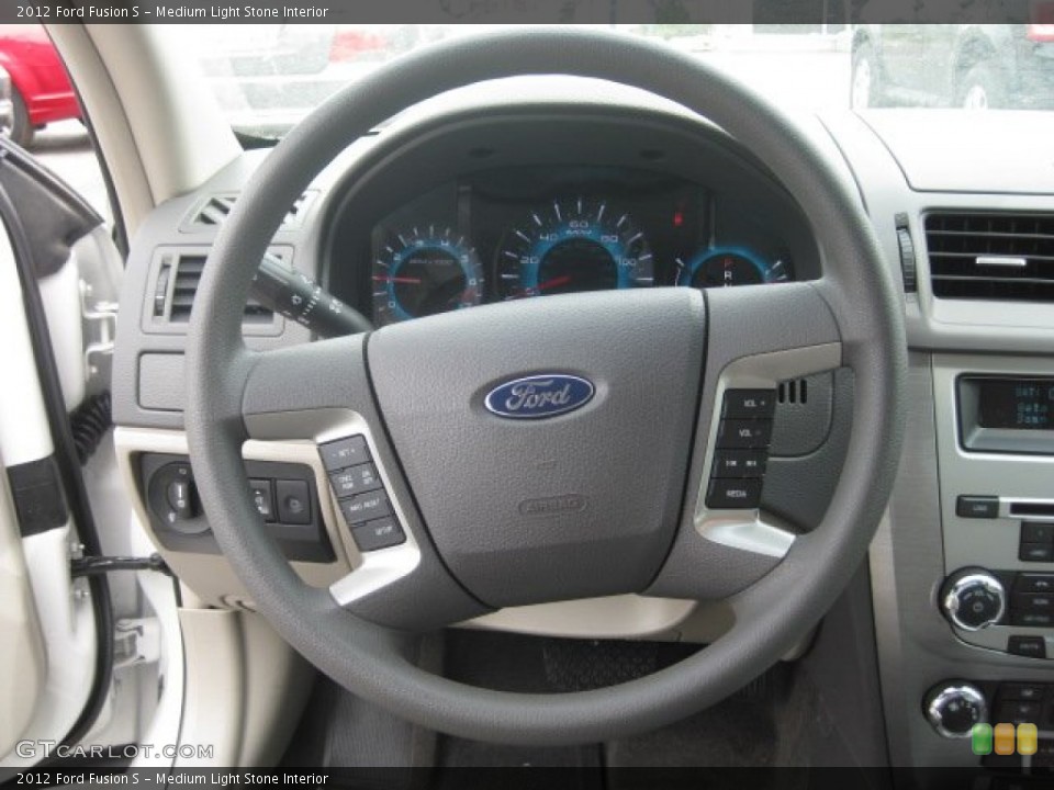Medium Light Stone Interior Steering Wheel for the 2012 Ford Fusion S #51781355