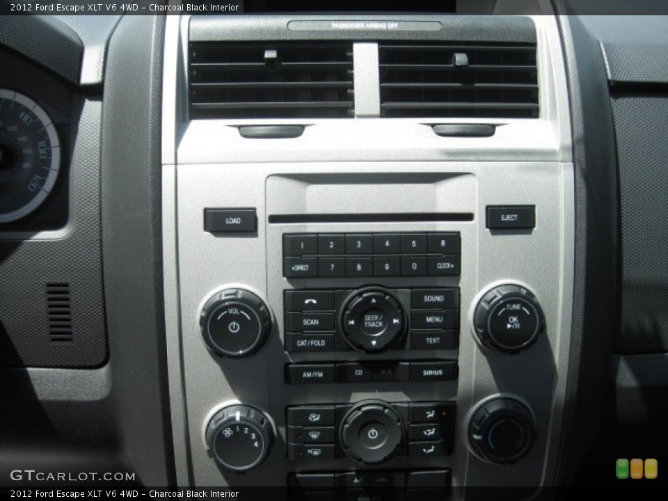 Charcoal Black Interior Controls for the 2012 Ford Escape XLT V6 4WD #51781469