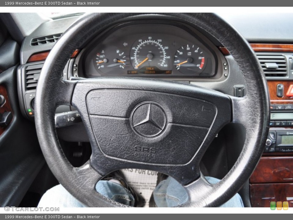 Black Interior Steering Wheel for the 1999 Mercedes-Benz E 300TD Sedan #51785729