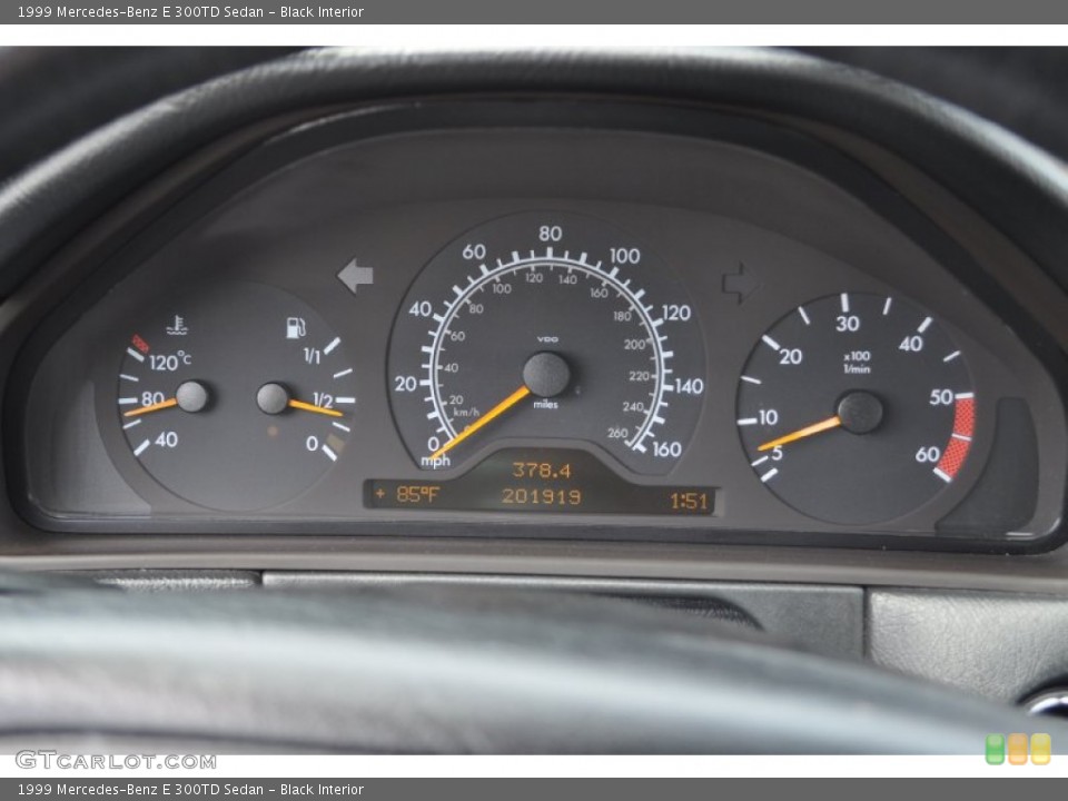 Black Interior Gauges for the 1999 Mercedes-Benz E 300TD Sedan #51785735