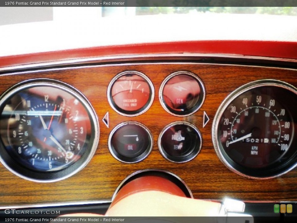 Red Interior Gauges for the 1976 Pontiac Grand Prix  #51786179