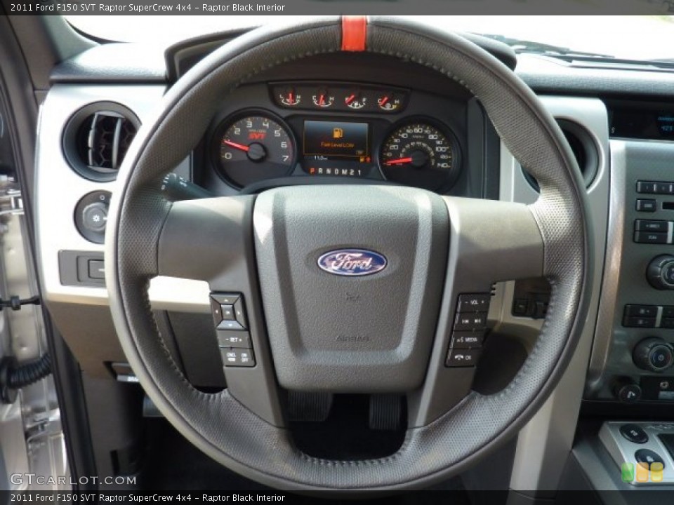 Raptor Black Interior Steering Wheel for the 2011 Ford F150 SVT Raptor SuperCrew 4x4 #51786374