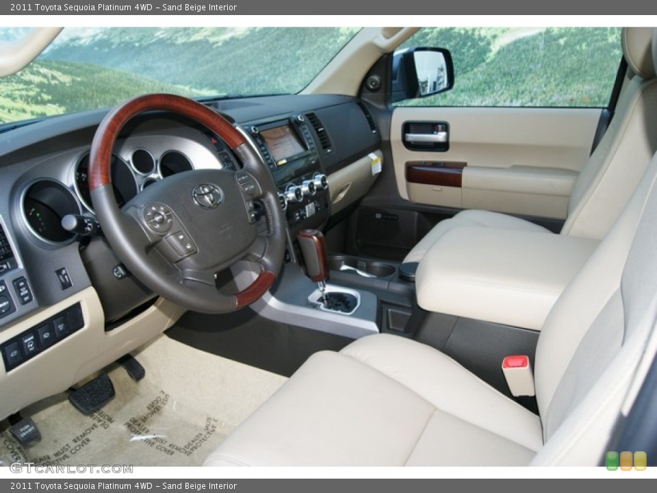 Sand Beige Interior Photo for the 2011 Toyota Sequoia Platinum 4WD #51789362