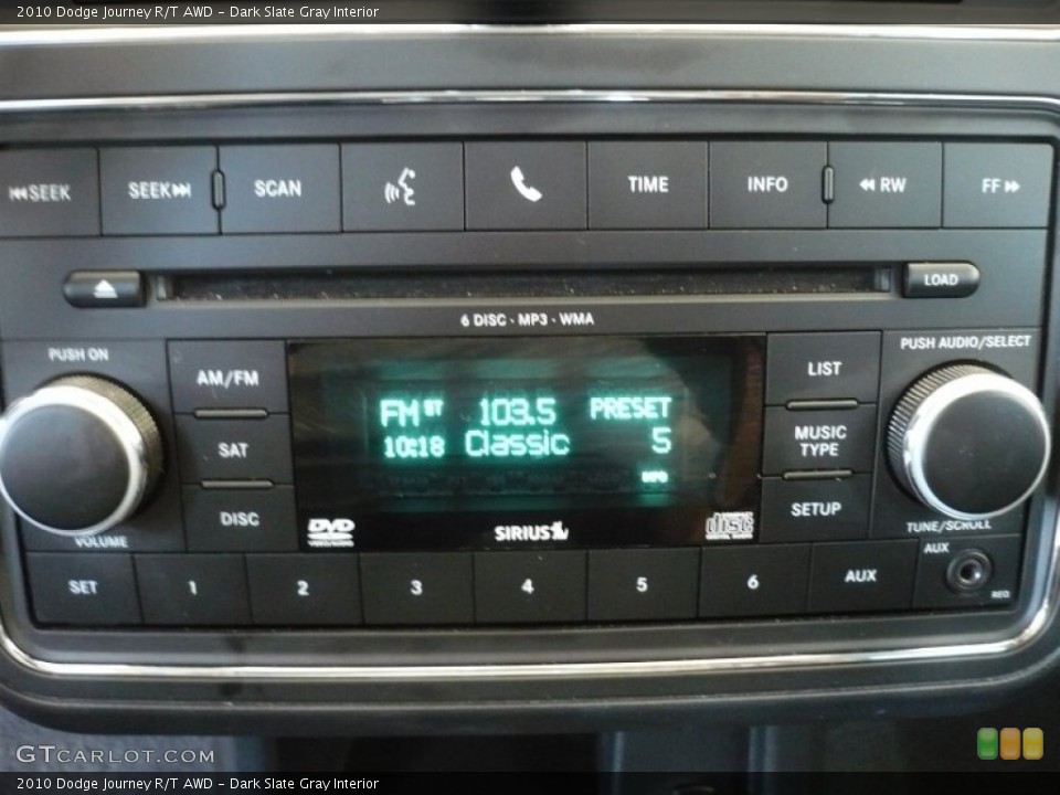 Dark Slate Gray Interior Controls for the 2010 Dodge Journey R/T AWD #51790076