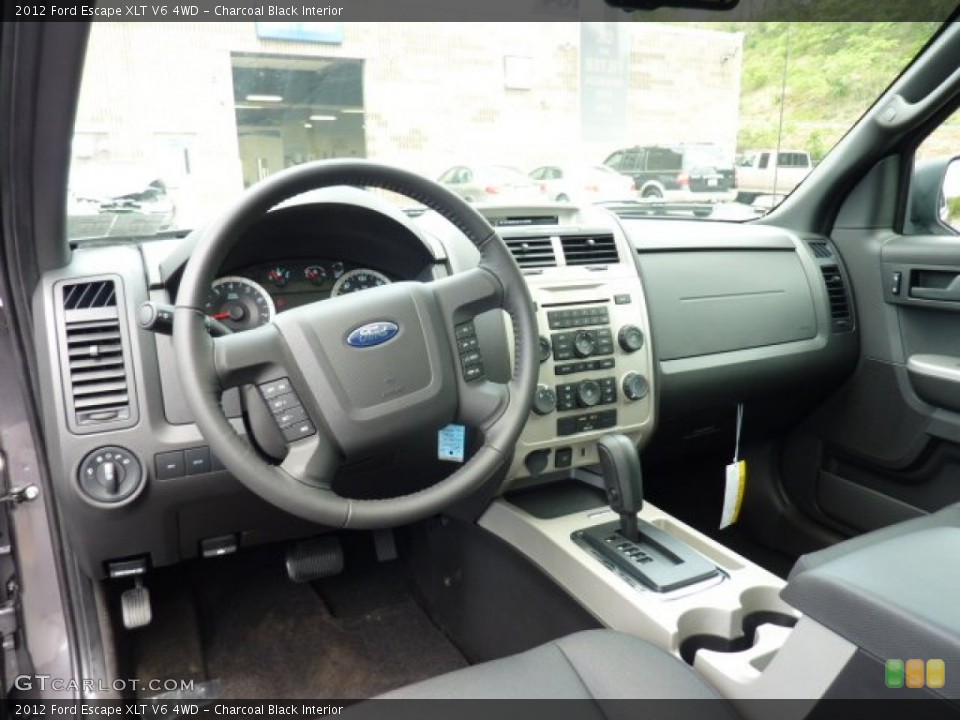 Charcoal Black Interior Dashboard for the 2012 Ford Escape XLT V6 4WD #51793133