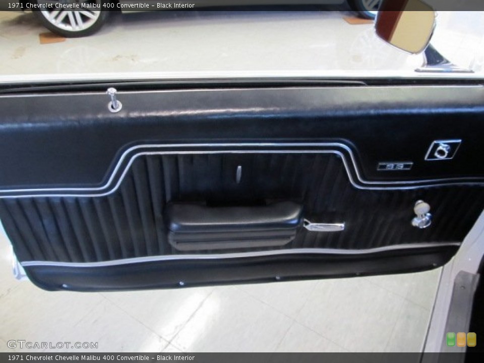 Black Interior Door Panel for the 1971 Chevrolet Chevelle Malibu 400 Convertible #51795329