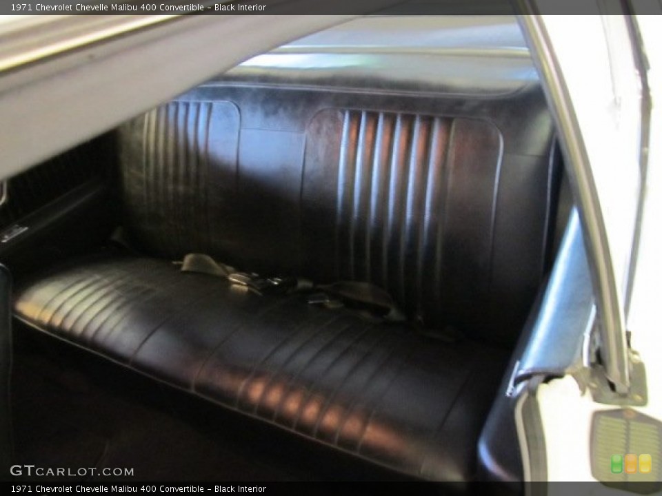 Black Interior Photo for the 1971 Chevrolet Chevelle Malibu 400 Convertible #51795380
