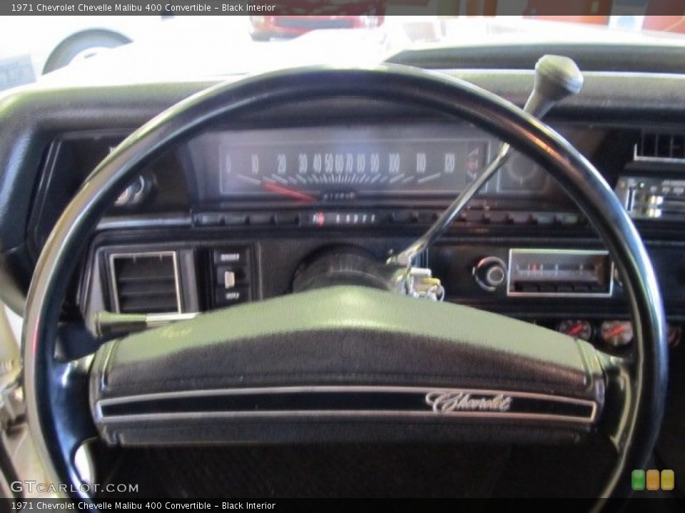 Black Interior Steering Wheel for the 1971 Chevrolet Chevelle Malibu 400 Convertible #51795413