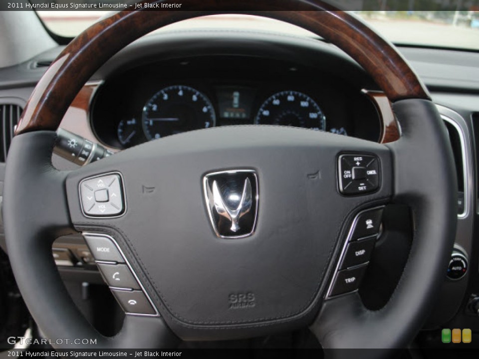Jet Black Interior Steering Wheel for the 2011 Hyundai Equus Signature Limousine #51796508