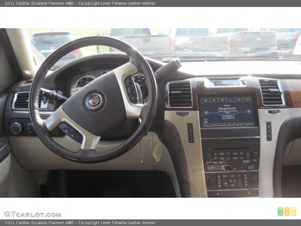 Cocoa/Light Linen Tehama Leather Interior Dashboard for the 2011 Cadillac Escalade Platinum AWD #51801710